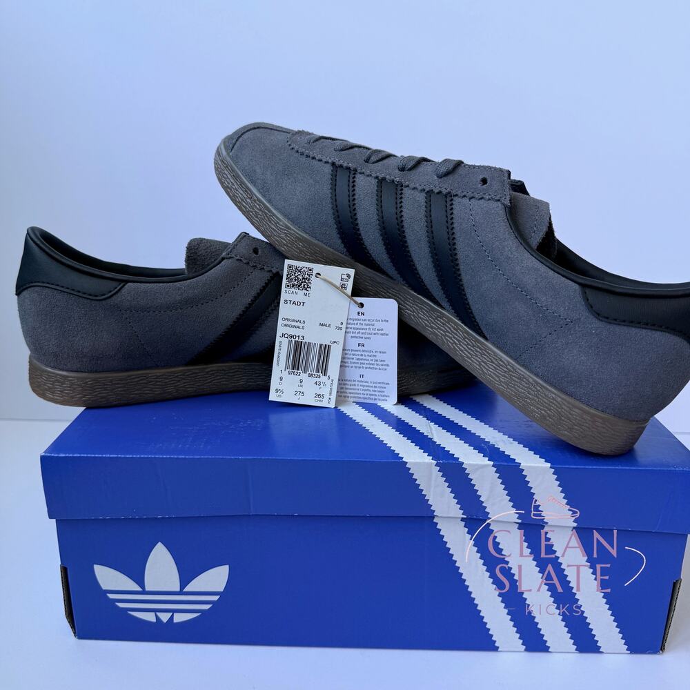 Adidas Stadt Grey/Black/Gum Men's Size 9.5 - Picture 4 of 4